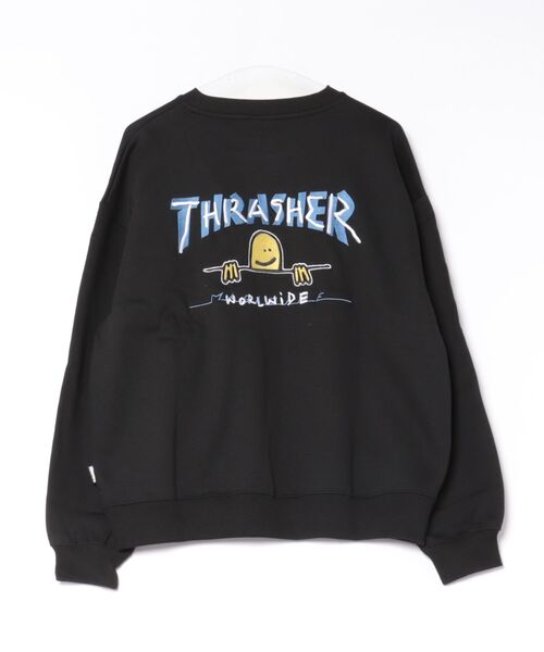 THRASHER(スラッシャー)の「【THRASHER / スラッシャー】マークゴンザレスロゴ刺繍 裏起毛スウェットプルオーバー(スウェット・メンズ・レッド/グレー/ブラック・MEDIUM/LARGE/X-LARGE)」の5枚目の写真