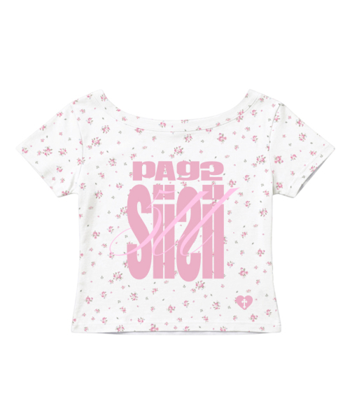 PAGESIISII(ページシシ)の「ボールド511プリンティングフラワーワンショルダー スリムフィット 半袖Tシャツ ホワイト(Tシャツ/カットソー・レディース・その他・MEDIUM)」の1枚目の写真