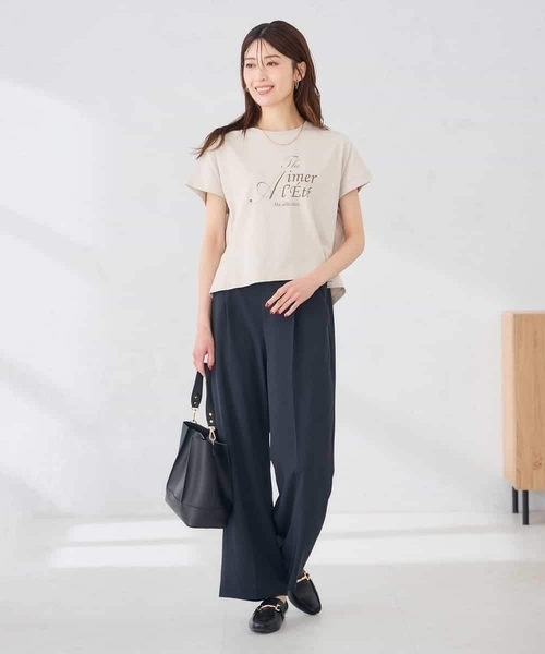 a.v.v(アーヴェヴェ)の「【UVカット/接触冷感】フォルムロゴTシャツ(Tシャツ/カットソー・レディース・グレー系その他/ブルー・39)」の18枚目の写真