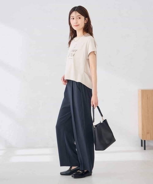 a.v.v(アーヴェヴェ)の「【UVカット/接触冷感】フォルムロゴTシャツ(Tシャツ/カットソー・レディース・グレー系その他/ブルー・39)」の20枚目の写真