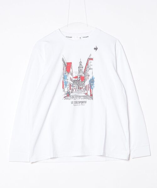 le coq sportif（ルコックスポルティフ）の「サンスクリーン長袖Tシャツ（Tシャツ/カットソー・レディース・ホワイト/ブルー/レッド/ネイビー・L/M/XL/S）」の2枚目の写真