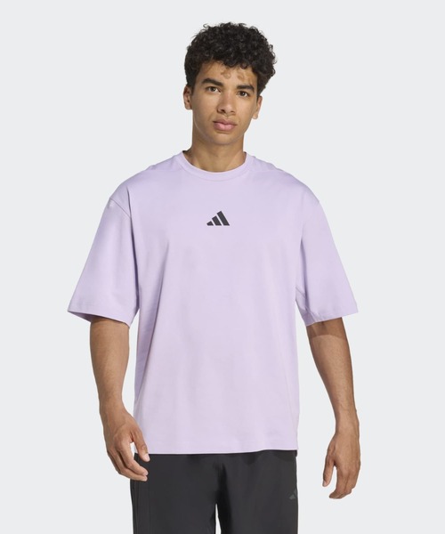 adidas(アディダス)の「パワー オーバーサイズ 半袖Tシャツ / アディダス adidas(Tシャツ/カットソー・メンズ・バイオレット・XX-LARGE/3XL/LARGE/MEDIUM/SMALL/X-LARGE)」の1枚目の写真