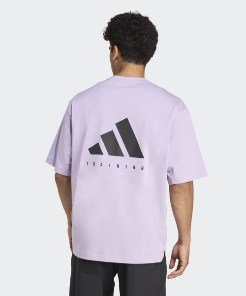 adidas(アディダス)の「パワー オーバーサイズ 半袖Tシャツ / アディダス adidas(Tシャツ/カットソー・メンズ・バイオレット・XX-LARGE/3XL/LARGE/MEDIUM/SMALL/X-LARGE)」の2枚目の写真