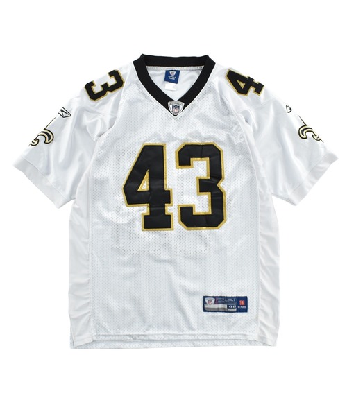 LABORATORY R(ラボラトリーアール)の「【USED】Reebok “NFL New Orleans Saints #43” ゲームシャツ(Tシャツ/カットソー・メンズ・ホワイト・LARGE)」の1枚目の写真