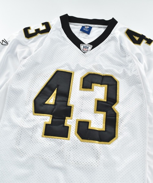 LABORATORY R(ラボラトリーアール)の「【USED】Reebok “NFL New Orleans Saints #43” ゲームシャツ(Tシャツ/カットソー・メンズ・ホワイト・LARGE)」の2枚目の写真