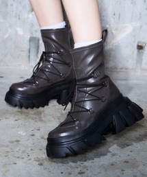 PAGEBOY（ページボーイ）の「レースアップトラックブーツ【ストレッチ 抗菌防臭 軽量 美脚】（ブーツ）」