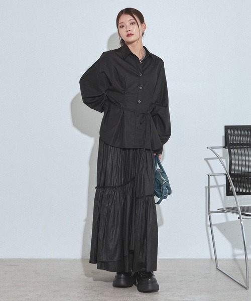 PAGEBOY(ページボーイ)の「レースアップトラックブーツ【ストレッチ/抗菌防臭/軽量/美脚】(ブーツ・レディース・ブラック/グレー系その他・MEDIUM/LARGE)」の7枚目の写真