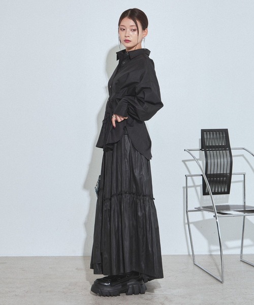 PAGEBOY(ページボーイ)の「レースアップトラックブーツ【ストレッチ/抗菌防臭/軽量/美脚】(ブーツ・レディース・ブラック/グレー系その他・MEDIUM/LARGE)」の8枚目の写真