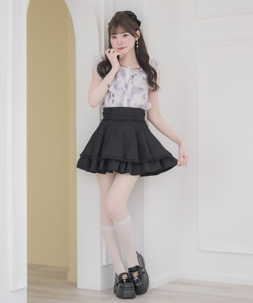 couture BY ROJITA（クチュールバイロジータ）の「クロスベルトフリルショルダーブラウス（シャツ/ブラウス・レディース・パープル/ホワイト/マルチ・FREE）」の20枚目の写真