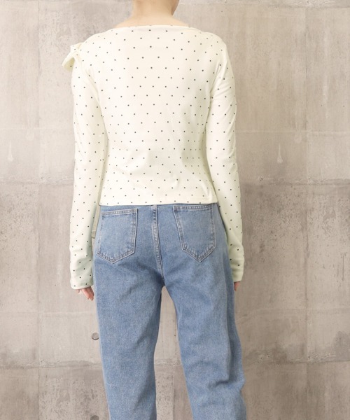 Miniministore(ミニミニストア)の「カットソー ドット柄 長袖トップス 春秋(Tシャツ/カットソー・レディース・アイボリー・FREE)」の10枚目の写真