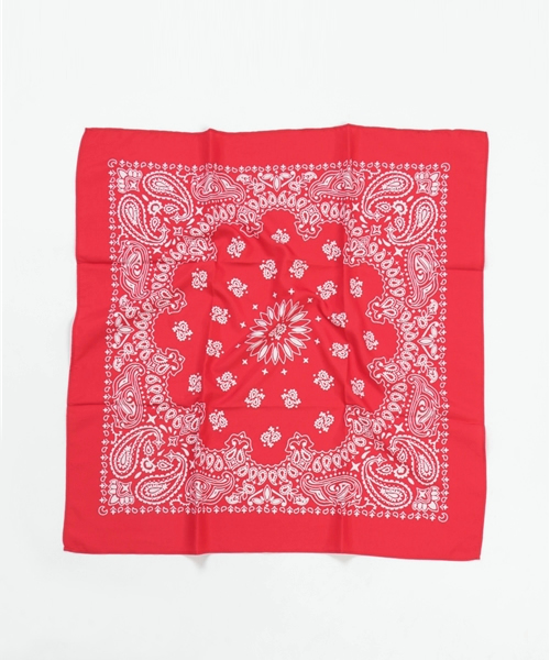 WEGO（ウィゴー）の「WEGO/ビッグバンダナ（バンダナ/スカーフ・メンズ・レッド/ホワイト/ブラック・FREE）」の3枚目の写真