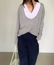 Lace Trim Sleeveless Top / レーストリムノースリーブトップス