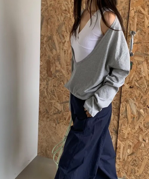 LOENNE(ロエヌ)の「Lace Trim Sleeveless Top / レーストリムノースリーブトップス(Tシャツ/カットソー・レディース・アイボリー/ブラック/チャコールグレー・FREE)」の13枚目の写真
