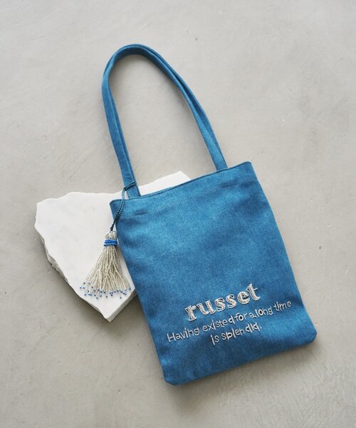 russet(ラシット)の「【インド刺繍】ミニトートバッグ(トートバッグ・レディース・ブラック/ベージュ/サックスブルー・FREE)」の3枚目の写真