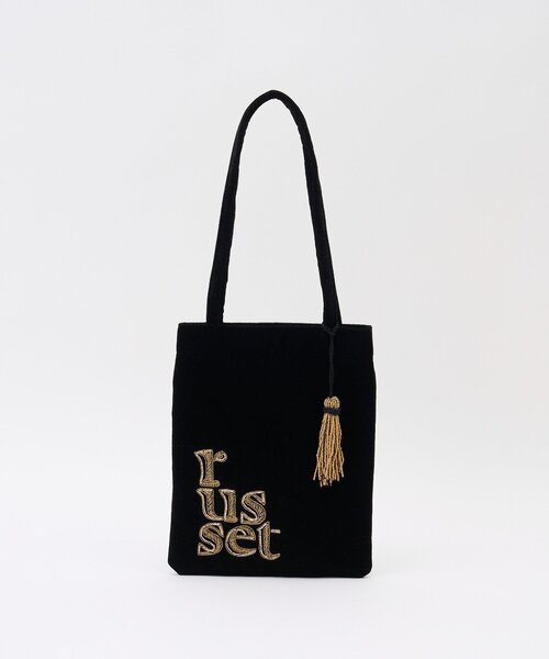 russet(ラシット)の「【インド刺繍】ミニトートバッグ(トートバッグ・レディース・ブラック/ベージュ/サックスブルー・FREE)」の4枚目の写真