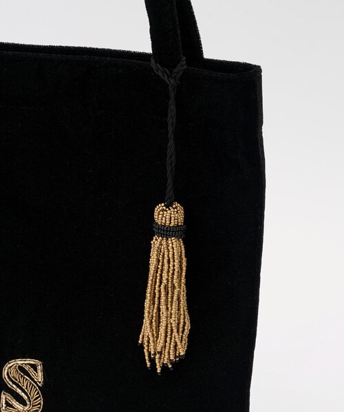 russet(ラシット)の「【インド刺繍】ミニトートバッグ(トートバッグ・レディース・ブラック/ベージュ/サックスブルー・FREE)」の6枚目の写真
