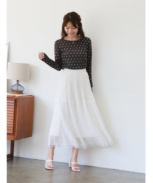 fifth(フィフス)の「シアードットクルーネックロンT(Tシャツ/カットソー・レディース・グレー/ブラック・M)」の5枚目の写真