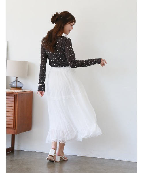 fifth(フィフス)の「シアードットクルーネックロンT(Tシャツ/カットソー・レディース・グレー/ブラック・M)」の6枚目の写真