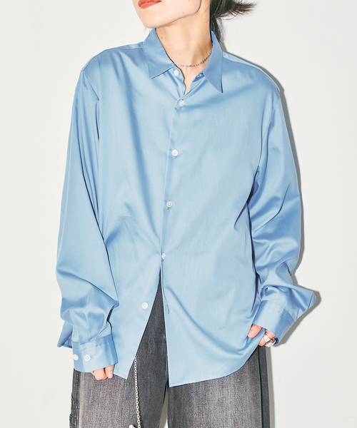 CITYSHOP(シティーショップ)の「SHINE COLOR シャツ(シャツ/ブラウス・レディース・ホワイト/ピンク/ブルー系その他・FREE)」の2枚目の写真