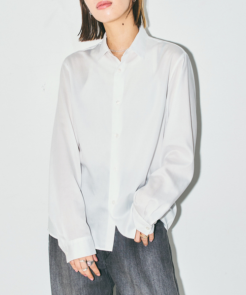 CITYSHOP(シティーショップ)の「SHINE COLOR シャツ(シャツ/ブラウス・レディース・ホワイト/ピンク/ブルー系その他・FREE)」の1枚目の写真