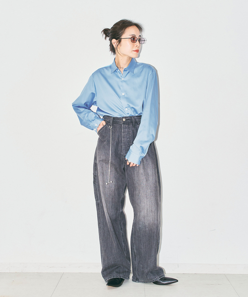 CITYSHOP(シティーショップ)の「SHINE COLOR シャツ(シャツ/ブラウス・レディース・ホワイト/ピンク/ブルー系その他・FREE)」の5枚目の写真