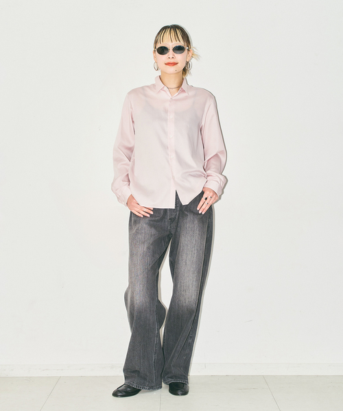 CITYSHOP(シティーショップ)の「SHINE COLOR シャツ(シャツ/ブラウス・レディース・ホワイト/ピンク/ブルー系その他・FREE)」の7枚目の写真