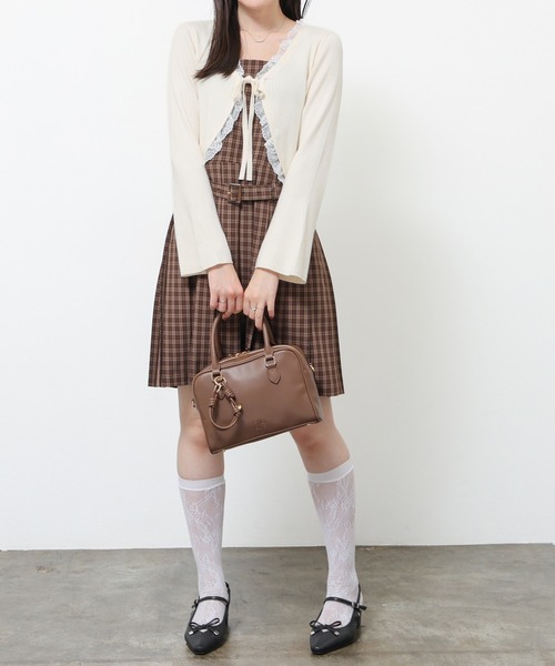 Honeys(ハニーズ)の「プリーツミニジャンスカ(ジャンパースカート・レディース・ネイビー系1/ブラウン系その他2・L/LL/M/S/SS)」の11枚目の写真