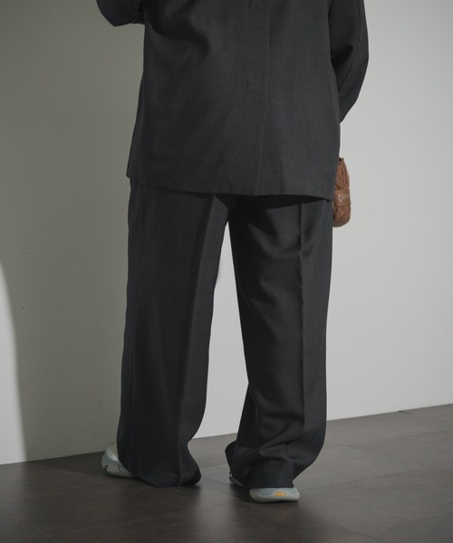 THE GOODLAND MARKET（ザグッドランドマーケット）の「cwtch　2TUCK WOOL SLACKS（その他パンツ・レディース・グレー/チャコールグレー・1/2）」の6枚目の写真