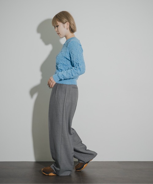 THE GOODLAND MARKET（ザグッドランドマーケット）の「cwtch　2TUCK WOOL SLACKS（その他パンツ・レディース・グレー/チャコールグレー・1/2）」の15枚目の写真