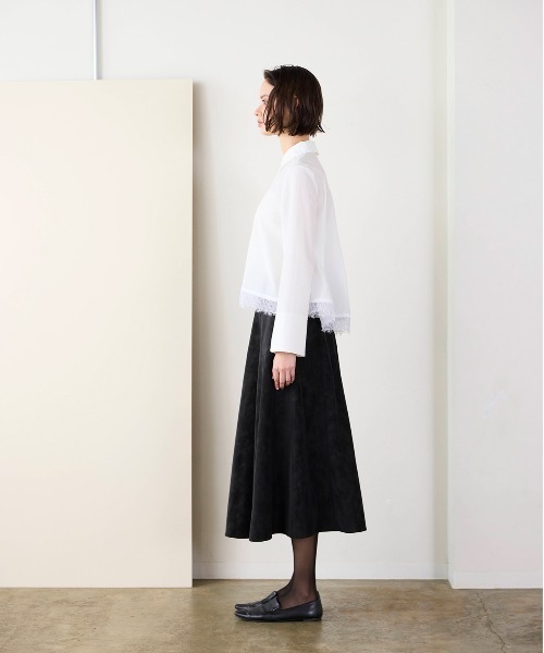 Marilyn Moon(マリリンムーン)の「pearl hem lace flare shirt(シャツ/ブラウス・レディース・ブラック/ホワイト/アイボリー・FREE)」の10枚目の写真