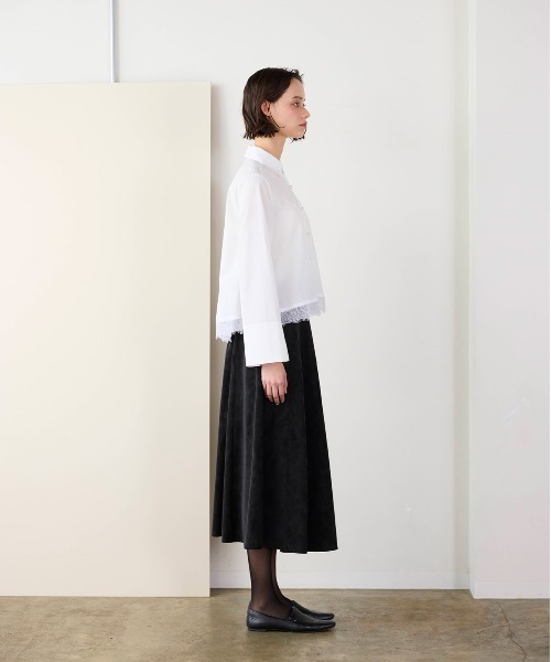 Marilyn Moon(マリリンムーン)の「pearl hem lace flare shirt(シャツ/ブラウス・レディース・ブラック/ホワイト/アイボリー・FREE)」の11枚目の写真