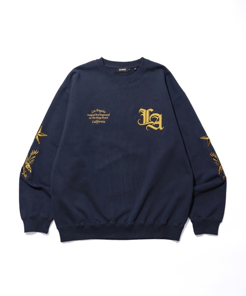 XLARGE(エクストララージ)の「VARSITY CREWNECK SWEATSHIRT(スウェット・メンズ・ネイビー/アッシュ/ブラック・S/M/L/XL)」の3枚目の写真