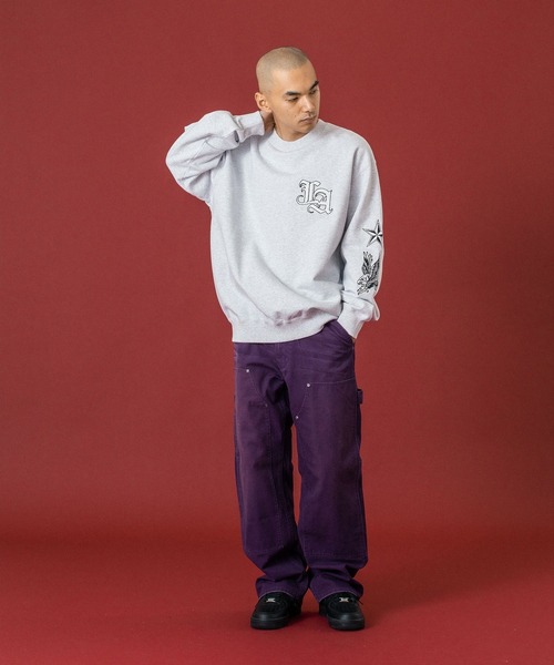 XLARGE(エクストララージ)の「VARSITY CREWNECK SWEATSHIRT(スウェット・メンズ・ネイビー/アッシュ/ブラック・S/M/L/XL)」の13枚目の写真