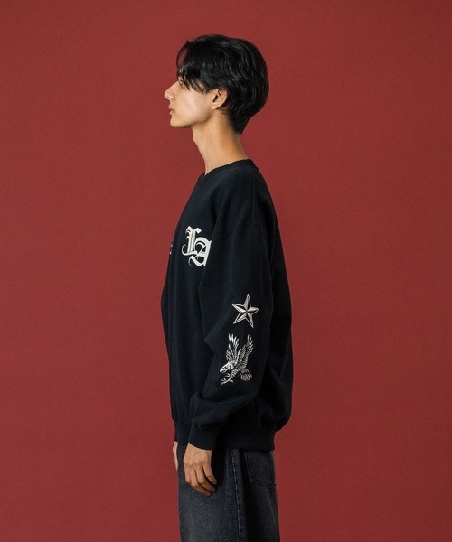 XLARGE(エクストララージ)の「VARSITY CREWNECK SWEATSHIRT(スウェット・メンズ・ネイビー/アッシュ/ブラック・S/M/L/XL)」の14枚目の写真