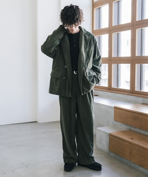 Rocky Monroe(ロッキーモンロー)の「コーデュロイワンタックワイドスラックスイージーパンツ(スラックス・メンズ・ブラウン/チャコール/カーキ/ブラック/ベージュ・L/XL/M)」の20枚目の写真
