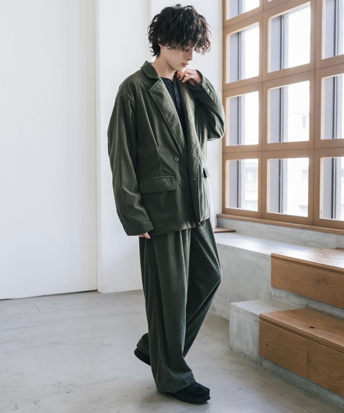 Rocky Monroe(ロッキーモンロー)の「コーデュロイワンタックワイドスラックスイージーパンツ(スラックス・メンズ・ブラウン/チャコール/カーキ/ブラック/ベージュ・L/XL/M)」の21枚目の写真