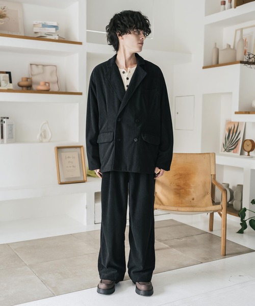 Rocky Monroe(ロッキーモンロー)の「コーデュロイワンタックワイドスラックスイージーパンツ(スラックス・メンズ・ブラウン/チャコール/カーキ/ブラック/ベージュ・L/XL/M)」の12枚目の写真