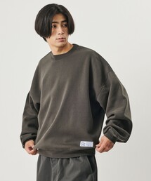 CHOW DOWN（チャウダウン）の「CHOW DOWN/チャウダウン 限定展開 スーパーワイドシルエット ワンポイント刺繍 クルーネック スウェット（スウェット）」