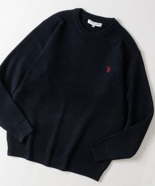 JOHN'S CLOSET(ジョンズクローゼット)の「【18】〔U.S.POLO ASSN/ユーエスポロアッスン〕メランジニット クルーネックニット ユニセックス/メンズ/レディース(ニット/セーター・メンズ・ブラック/ネイビー/ブラウン/ブルー/アイボリー/ワインレッド・MEDIUM/LARGE)」の4枚目の写真