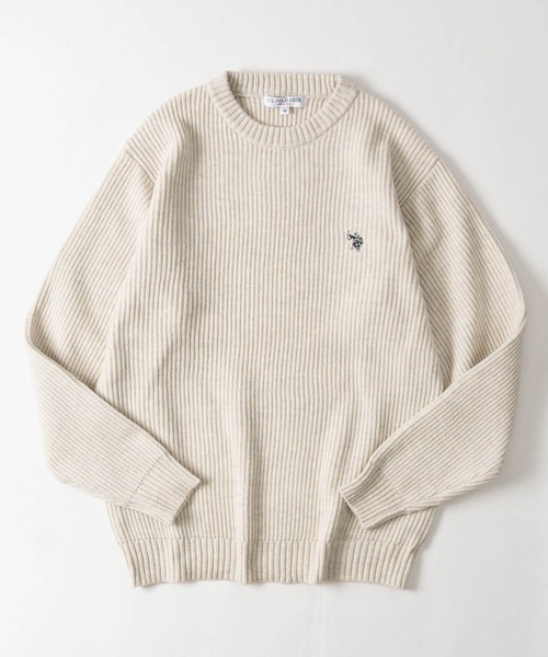 JOHN'S CLOSET(ジョンズクローゼット)の「【18】〔U.S.POLO ASSN/ユーエスポロアッスン〕メランジニット クルーネックニット ユニセックス/メンズ/レディース(ニット/セーター・メンズ・ブラック/ネイビー/ブラウン/ブルー/アイボリー/ワインレッド・MEDIUM/LARGE)」の18枚目の写真