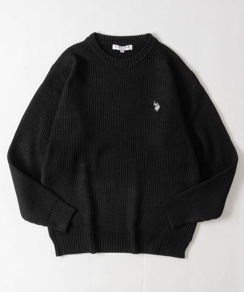 JOHN'S CLOSET(ジョンズクローゼット)の「【18】〔U.S.POLO ASSN/ユーエスポロアッスン〕メランジニット クルーネックニット ユニセックス/メンズ/レディース(ニット/セーター・メンズ・ブラック/ネイビー/ブラウン/ブルー/アイボリー/ワインレッド・MEDIUM/LARGE)」の16枚目の写真
