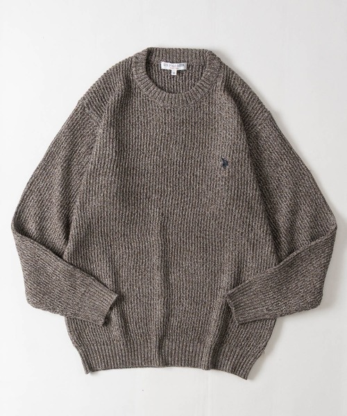 JOHN'S CLOSET(ジョンズクローゼット)の「【18】〔U.S.POLO ASSN/ユーエスポロアッスン〕メランジニット クルーネックニット ユニセックス/メンズ/レディース(ニット/セーター・メンズ・ブラック/ネイビー/ブラウン/ブルー/アイボリー/ワインレッド・MEDIUM/LARGE)」の14枚目の写真