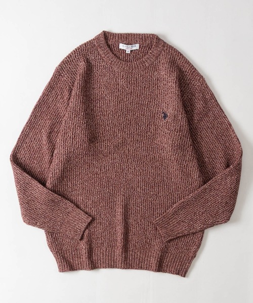 JOHN'S CLOSET(ジョンズクローゼット)の「【18】〔U.S.POLO ASSN/ユーエスポロアッスン〕メランジニット クルーネックニット ユニセックス/メンズ/レディース(ニット/セーター・メンズ・ブラック/ネイビー/ブラウン/ブルー/アイボリー/ワインレッド・MEDIUM/LARGE)」の8枚目の写真