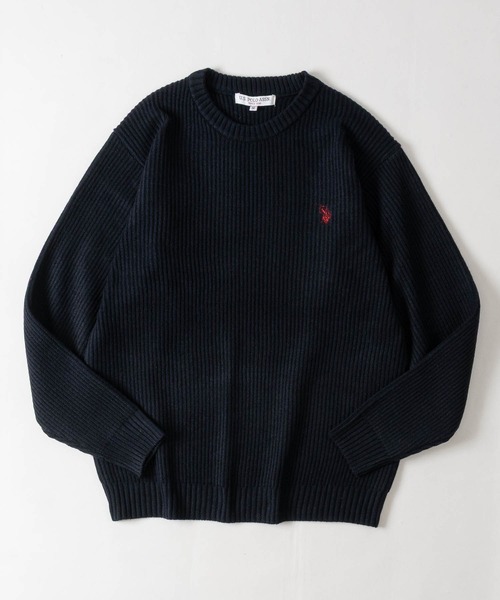 JOHN'S CLOSET(ジョンズクローゼット)の「【18】〔U.S.POLO ASSN/ユーエスポロアッスン〕メランジニット クルーネックニット ユニセックス/メンズ/レディース(ニット/セーター・メンズ・ブラック/ネイビー/ブラウン/ブルー/アイボリー/ワインレッド・MEDIUM/LARGE)」の12枚目の写真