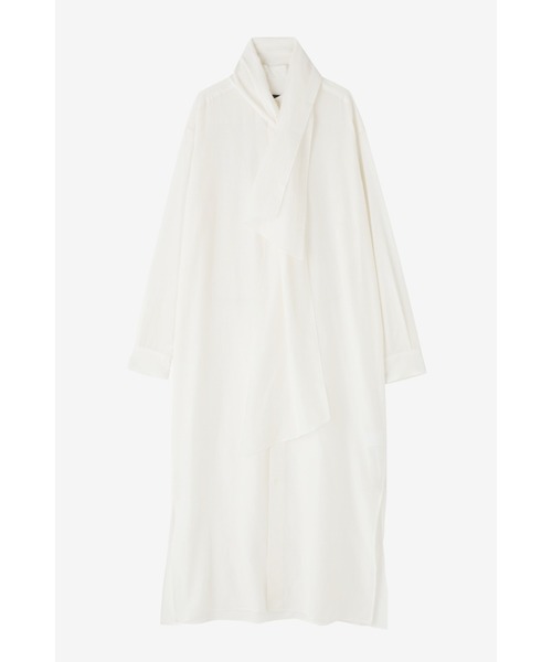 YLEVE(イレーヴ)の「YLEVE / CUPRA COTTON TENCEL LAWN SHIRTS DRESS(ワンピース・レディース・ブラック/ベージュ/ホワイト・1/2)」の2枚目の写真