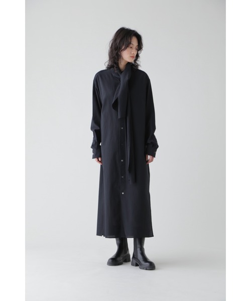 YLEVE(イレーヴ)の「YLEVE / CUPRA COTTON TENCEL LAWN SHIRTS DRESS(ワンピース・レディース・ブラック/ベージュ/ホワイト・1/2)」の10枚目の写真