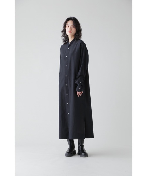 YLEVE(イレーヴ)の「YLEVE / CUPRA COTTON TENCEL LAWN SHIRTS DRESS(ワンピース・レディース・ブラック/ベージュ/ホワイト・1/2)」の11枚目の写真
