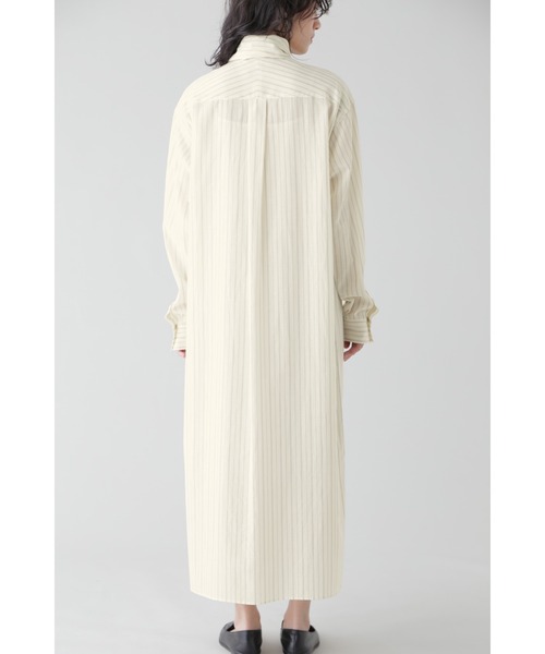 YLEVE(イレーヴ)の「YLEVE / CUPRA COTTON TENCEL LAWN SHIRTS DRESS(ワンピース・レディース・ブラック/ベージュ/ホワイト・1/2)」の12枚目の写真