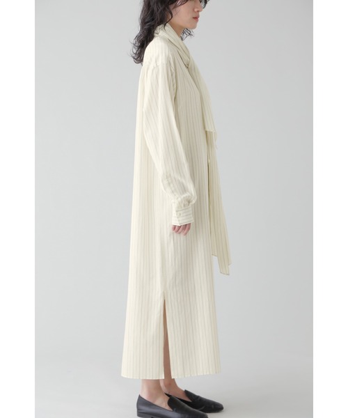 YLEVE(イレーヴ)の「YLEVE / CUPRA COTTON TENCEL LAWN SHIRTS DRESS(ワンピース・レディース・ブラック/ベージュ/ホワイト・1/2)」の13枚目の写真