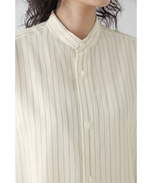 YLEVE(イレーヴ)の「YLEVE / CUPRA COTTON TENCEL LAWN SHIRTS DRESS(ワンピース・レディース・ブラック/ベージュ/ホワイト・1/2)」の15枚目の写真